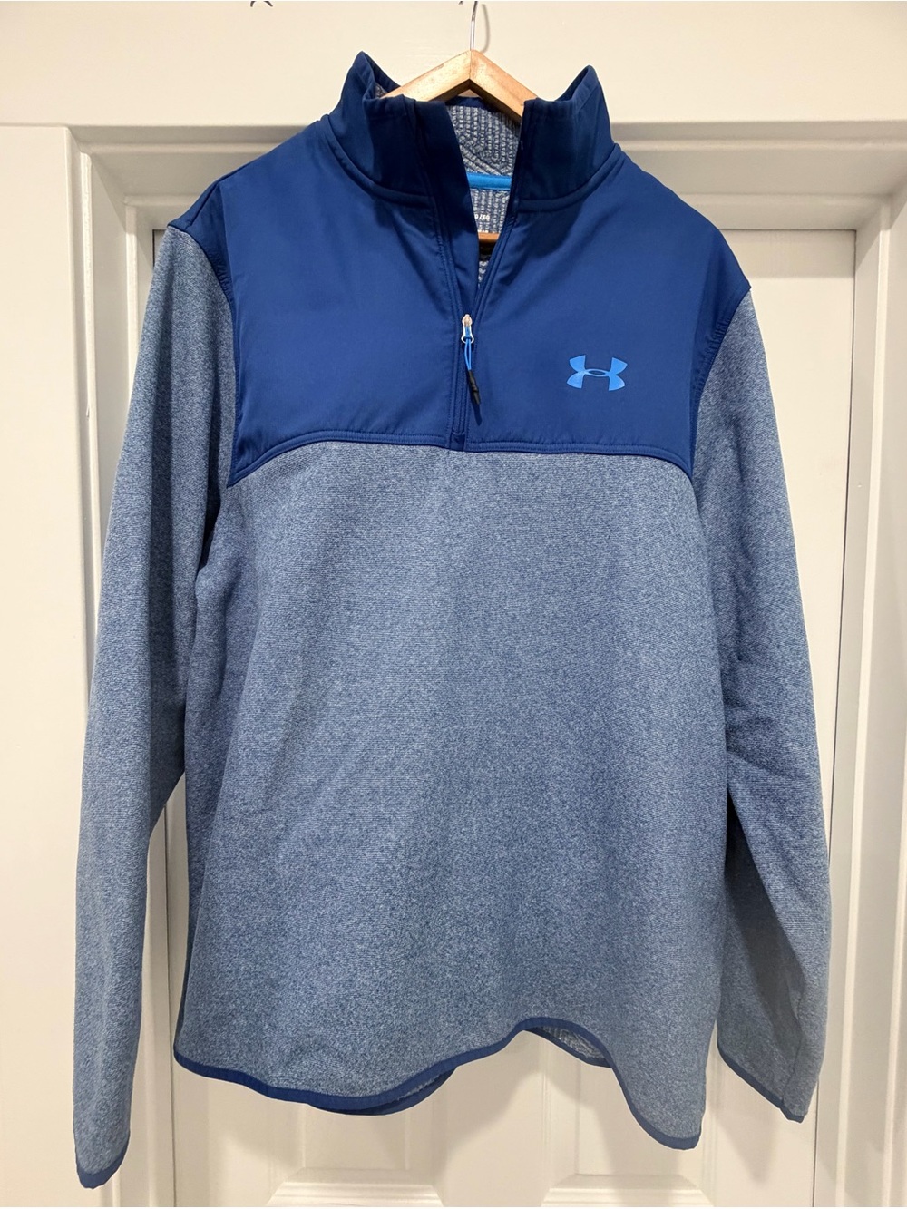 Under Armour Two-Tone Blue Quarter-Zip Performance Pullover
